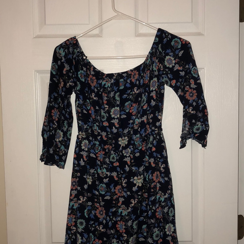 off the shoulder floral dress
